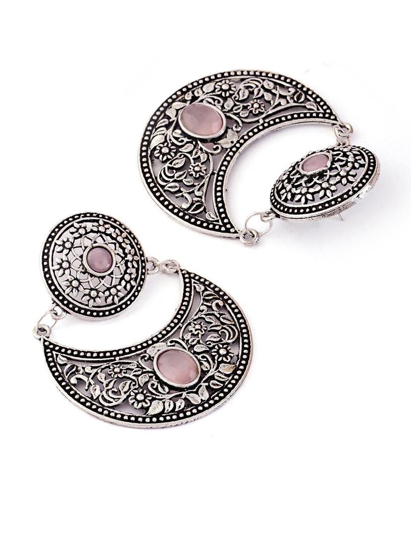 pink alloy chandellier earring - 21775345 - Standard Image - 2