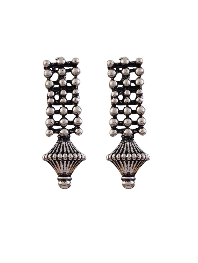 alloy silver necklace earring jewellery set - 21775511 - Standard Image - 2