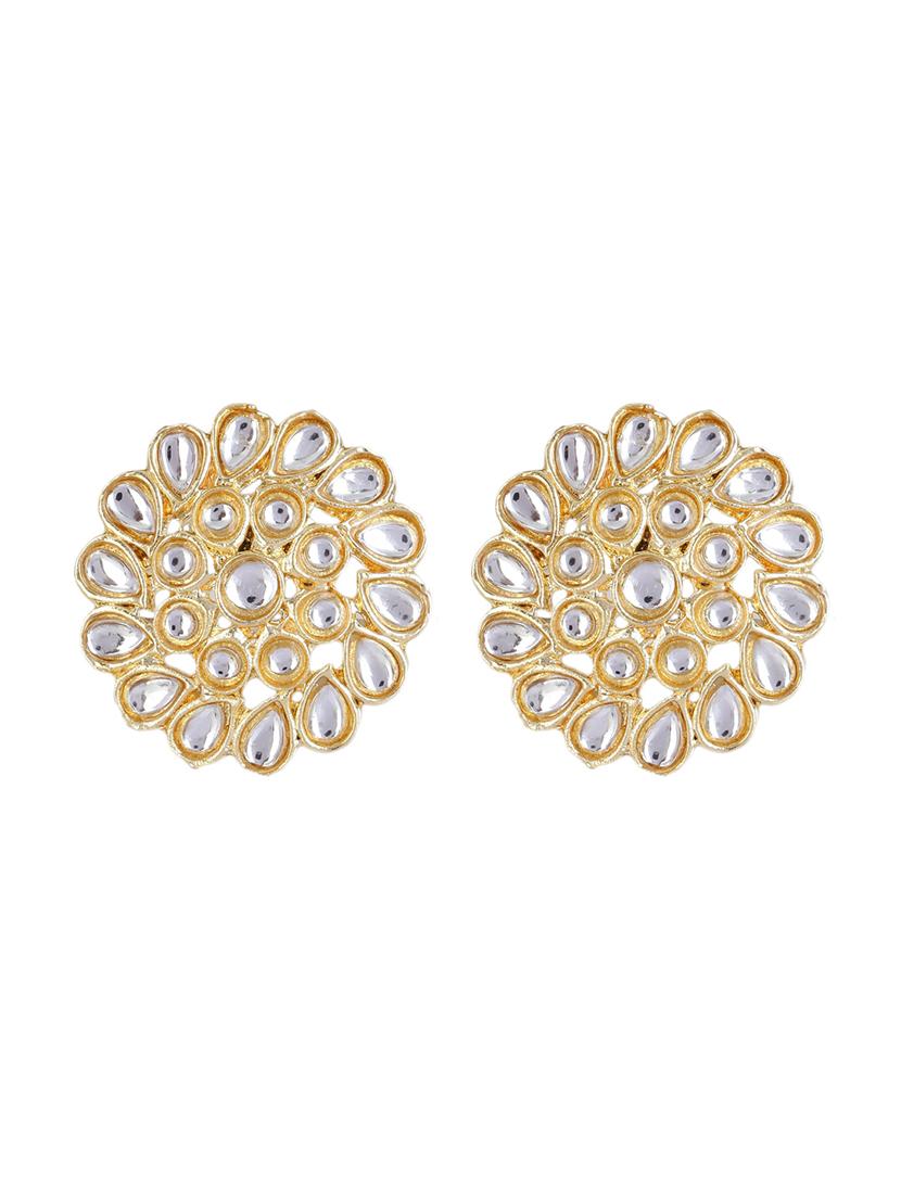 alloy white necklace earring jewellery set - 21775539 - Standard Image - 2