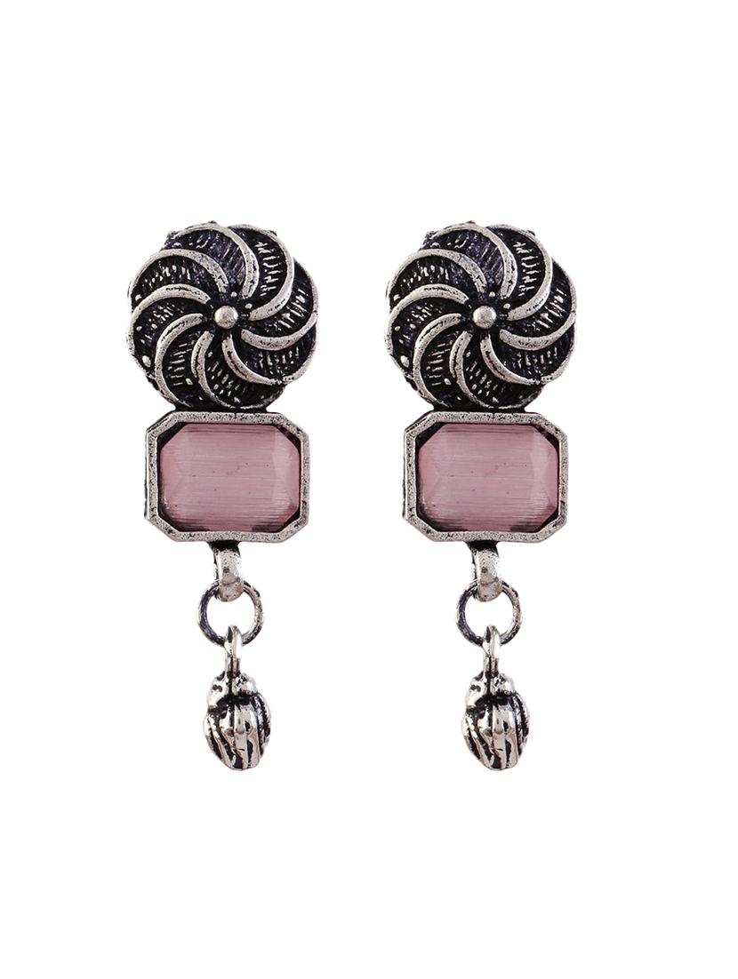 alloy pink necklace earring jewellery set - 21775541 - Standard Image - 2