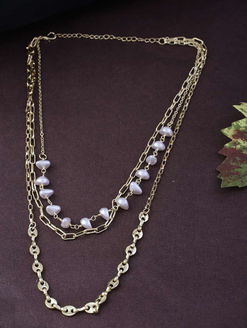 alloy gold necklace party wear jewellery