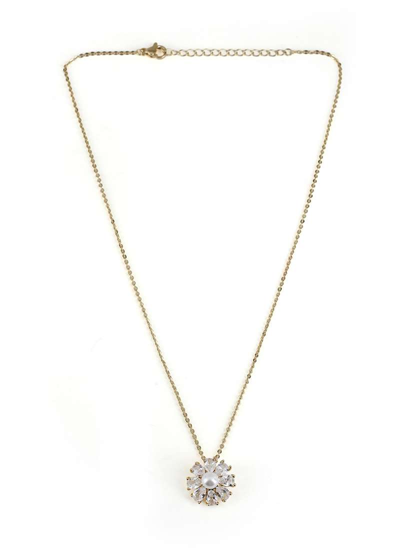 alloy gold necklace earring jewellery set