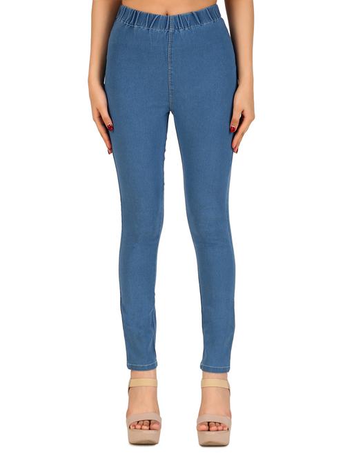 women solid high rise slim fit jegging - 21784466 -  Standard Image - 0