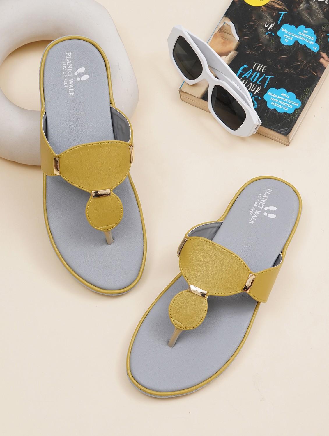 women yellow toe separator flip flop - 21784952 -  Zoom Image - 0