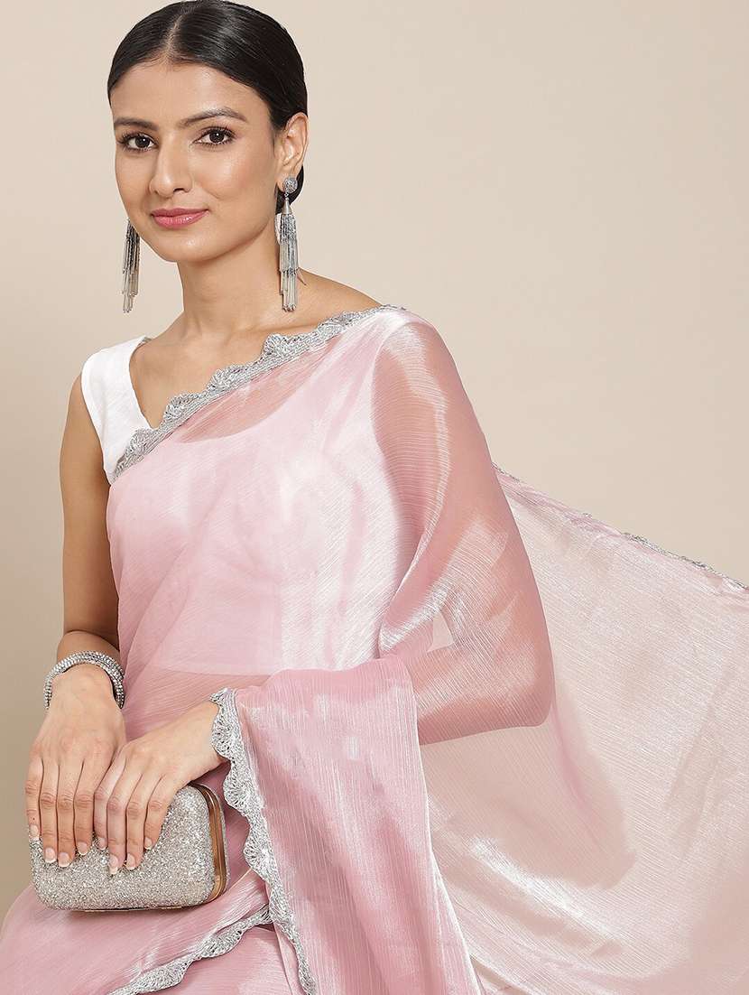 women solid casual wear saree with blouse - 21784967 - Standard Image - 2