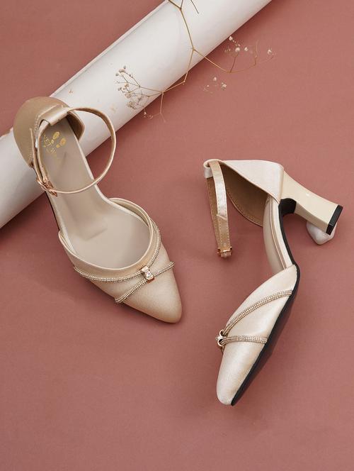 women embellished ankle strap pointed sandal - 21784980 - Standard Image - 0