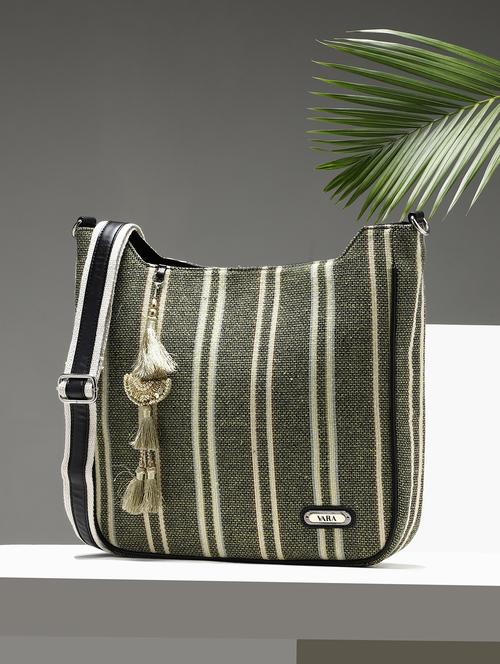 women green striped tote bag - 21784995 - Standard Image - 0