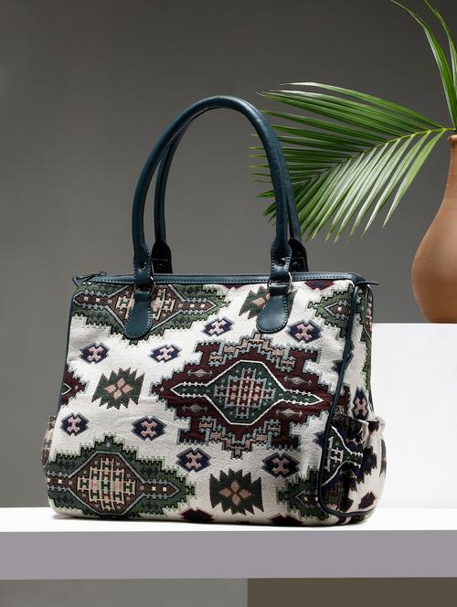 women green self design handbag - 21784999 - Standard Image - 0