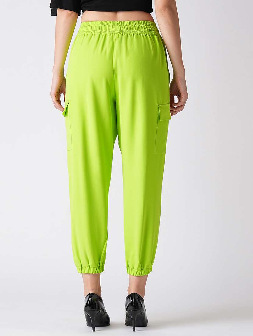 globus women neon green loose fit jogger - 21785143 -  Standard Image - 2