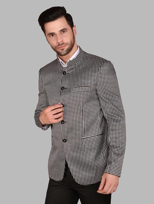 men solid long sleeve bandhgala blazer - 21785889 -  Standard Image - 0