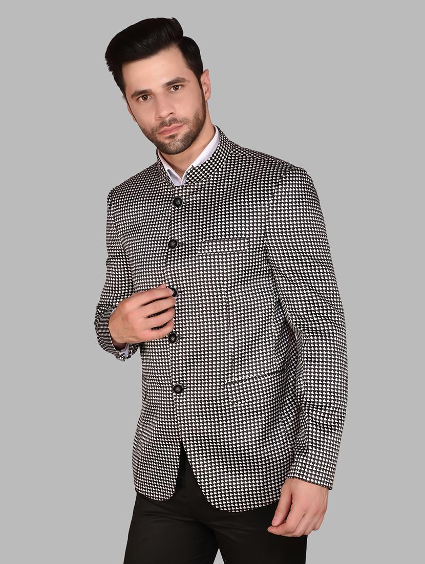 men solid long sleeve bandhgala blazer - 21785889 -  Zoom Image - 0