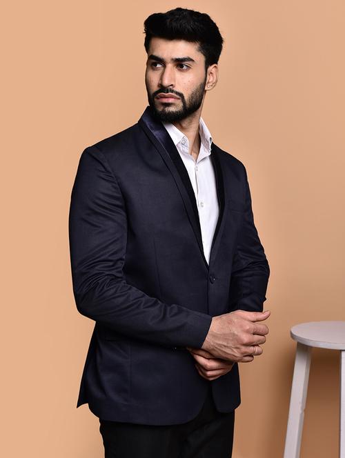 men long sleeves solid single breasted casual blazer - 21785961 - Standard Image - 0