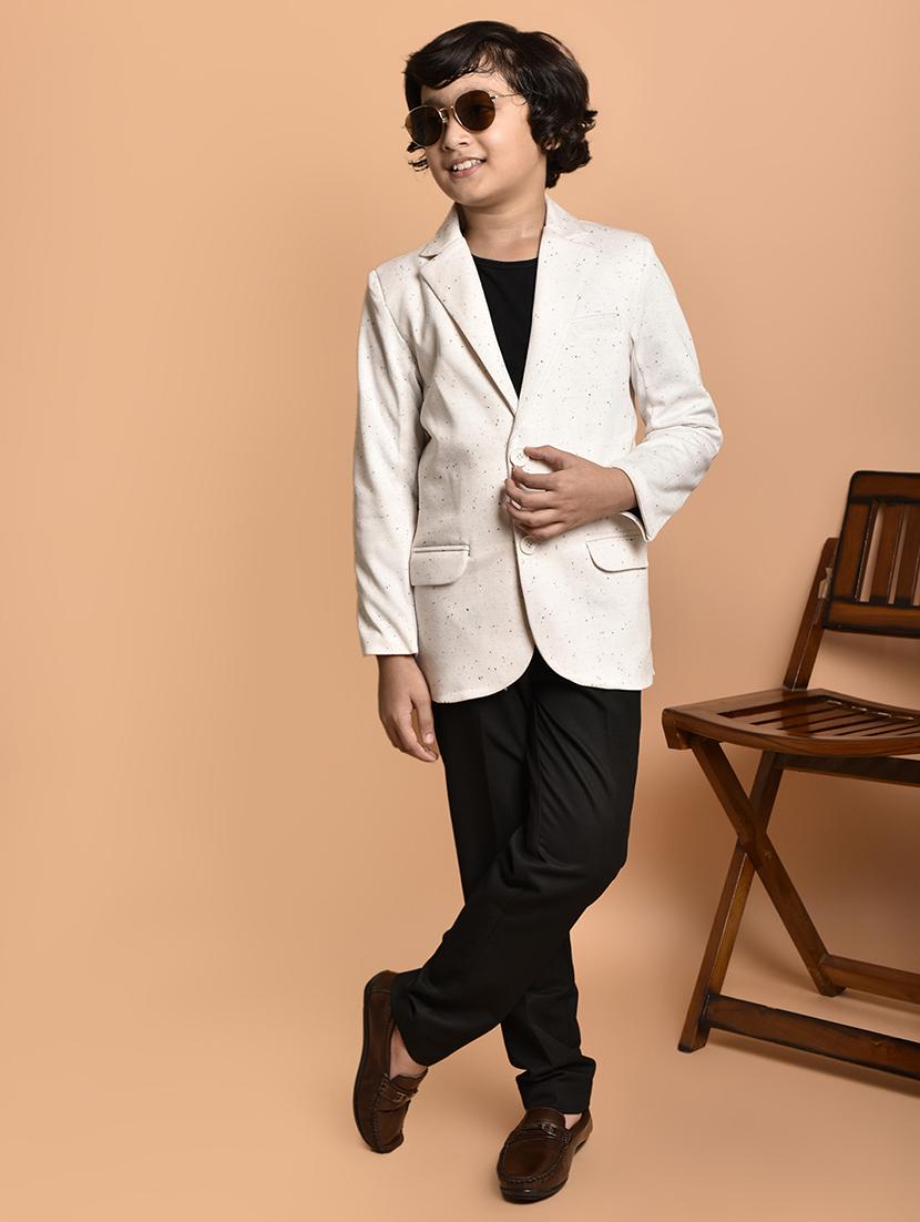 boys lapel collar single breasted casuak blazer - 21786222 - Standard Image - 2