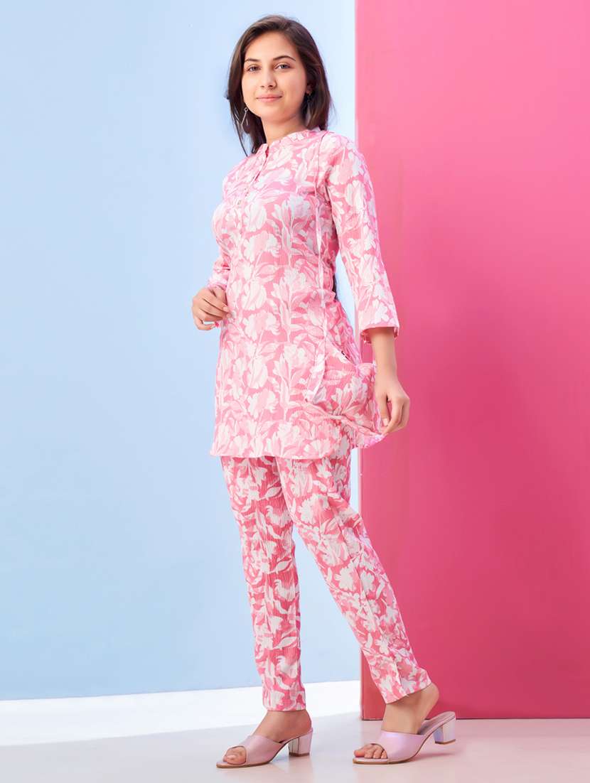 girls floral printed top & trouser co-ords set - 21786418 -  Standard Image - 2