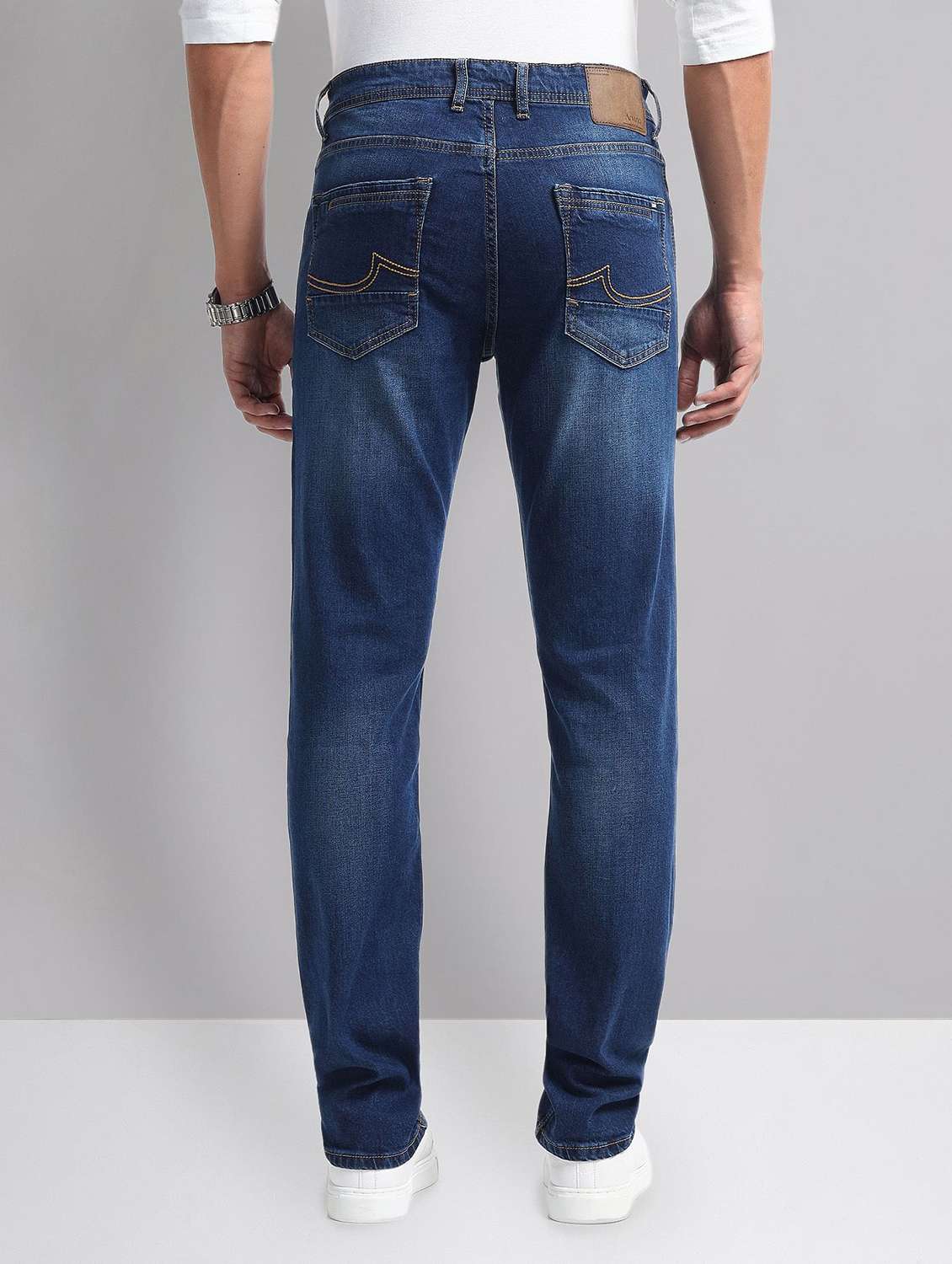 men mid rise washed jeans - 21786616 -  Standard Image - 2