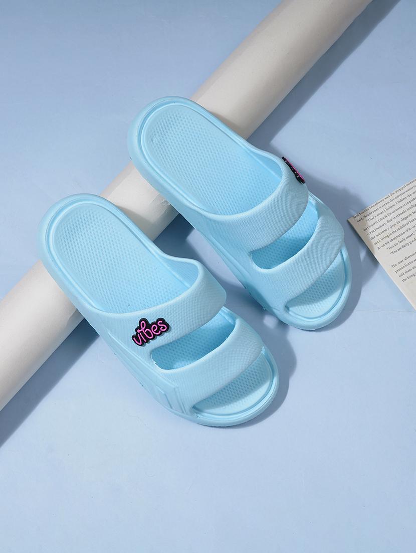 women light blue slip on slider - 21787317 - Zoom Image - 0