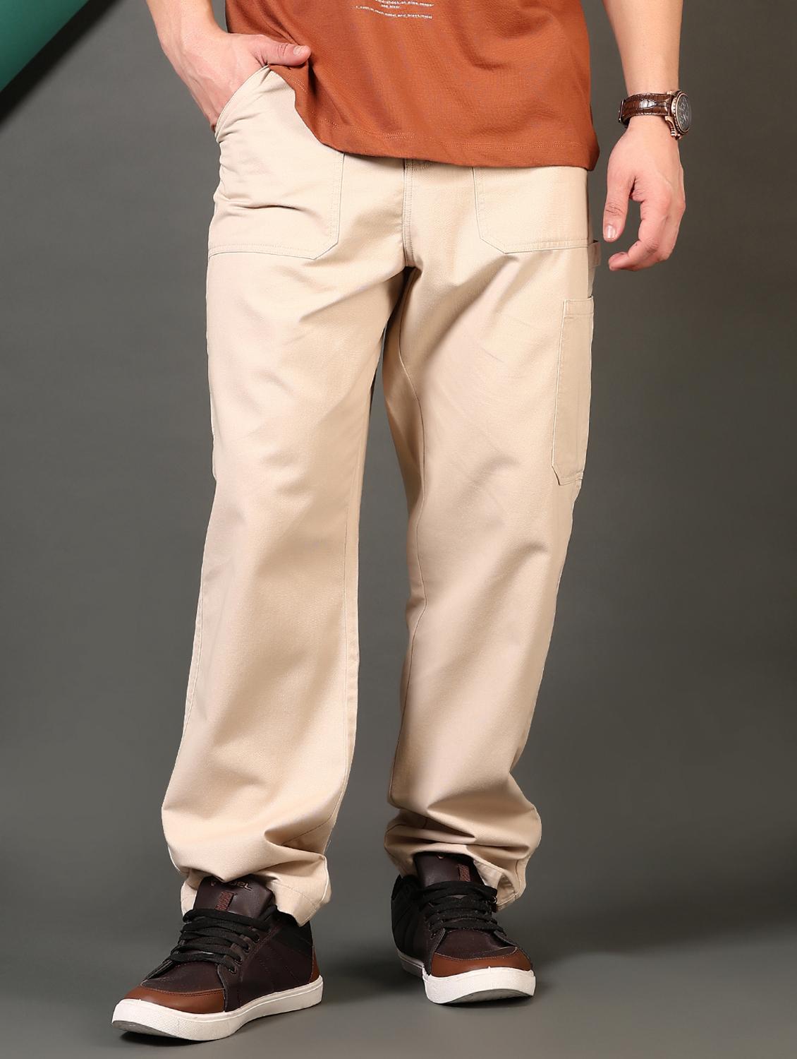 men mid rise solid cargo - 21787367 - Standard Image - 2