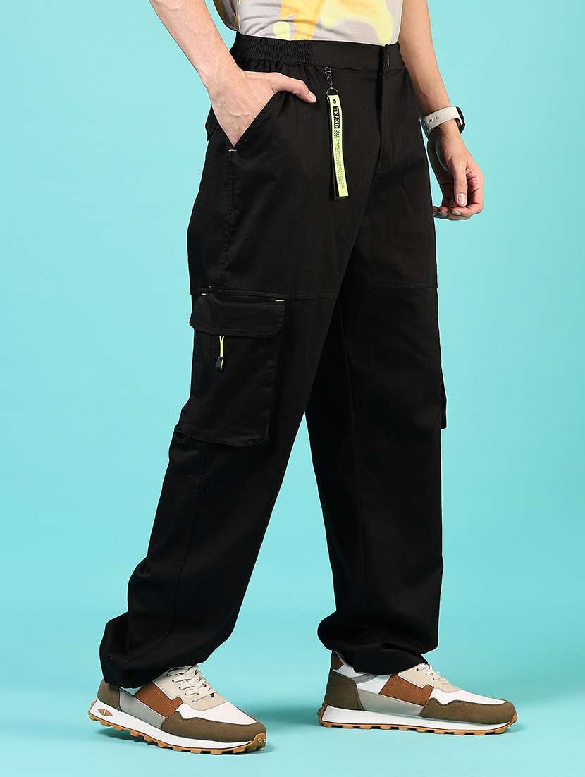 men mid rise solid cargo - 21787369 - Standard Image - 2