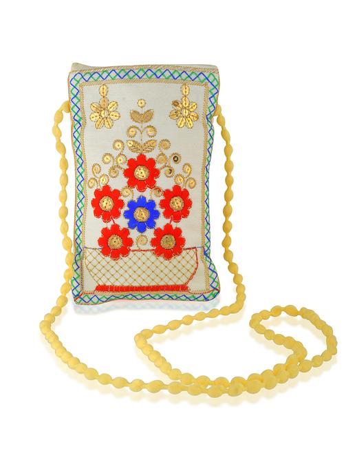 women off white embroidered sling bag - 21788837 -  Standard Image - 0