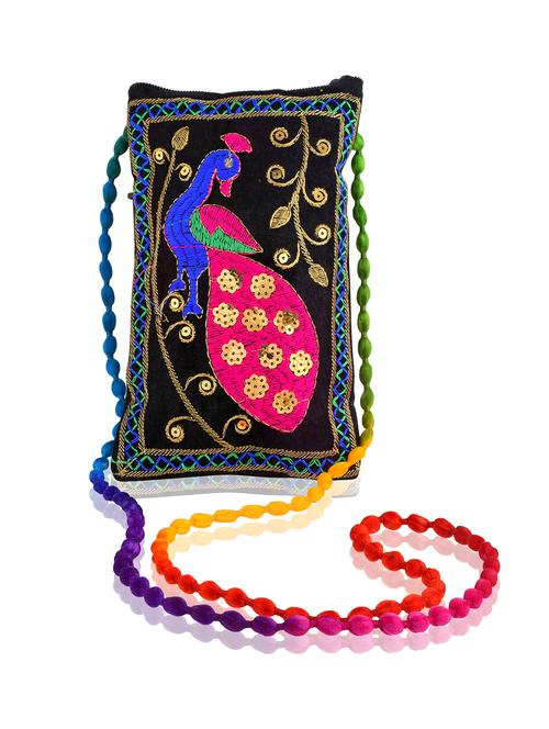 women black embroidered sling bag - 21788838 - Standard Image - 0
