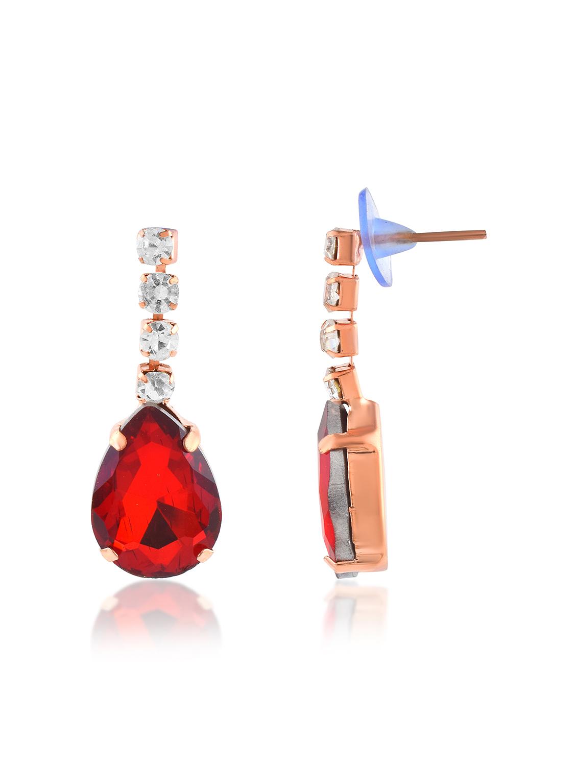 brass imitation ruby diamond necklace set women - 21788863 - Standard Image - 2