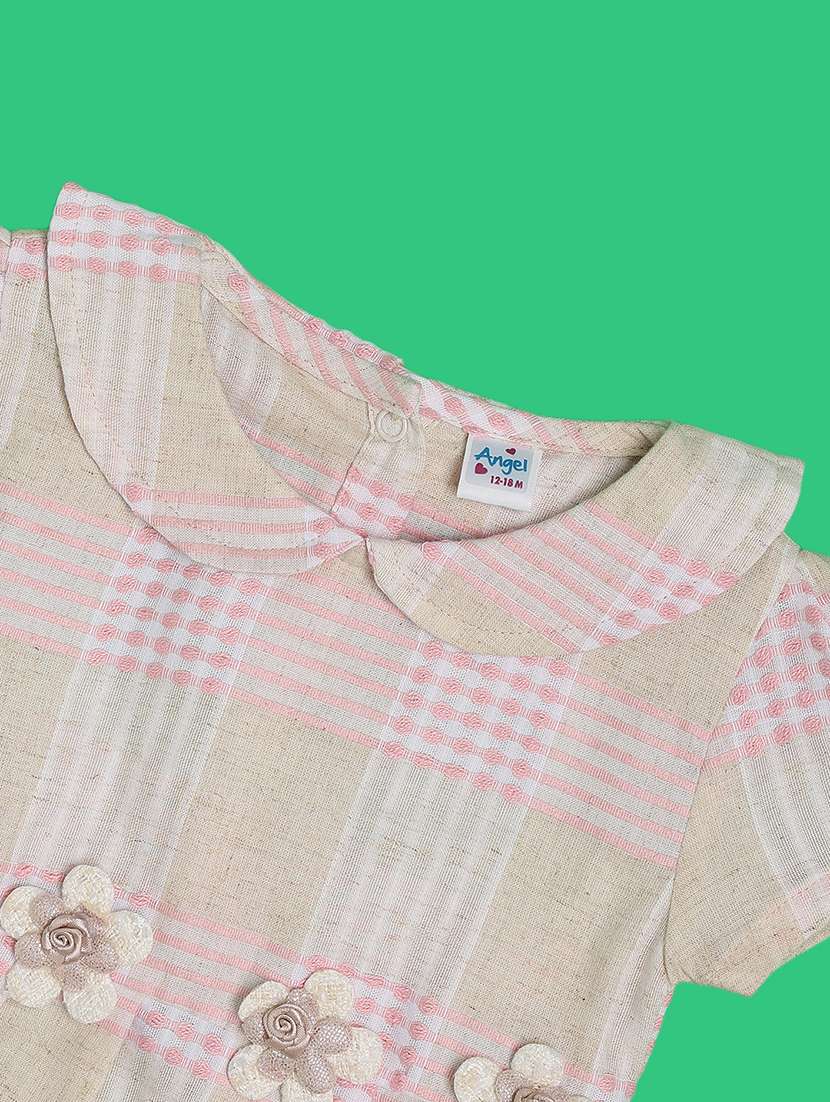girls check short sleeves frock - 21789512 -  Standard Image - 2