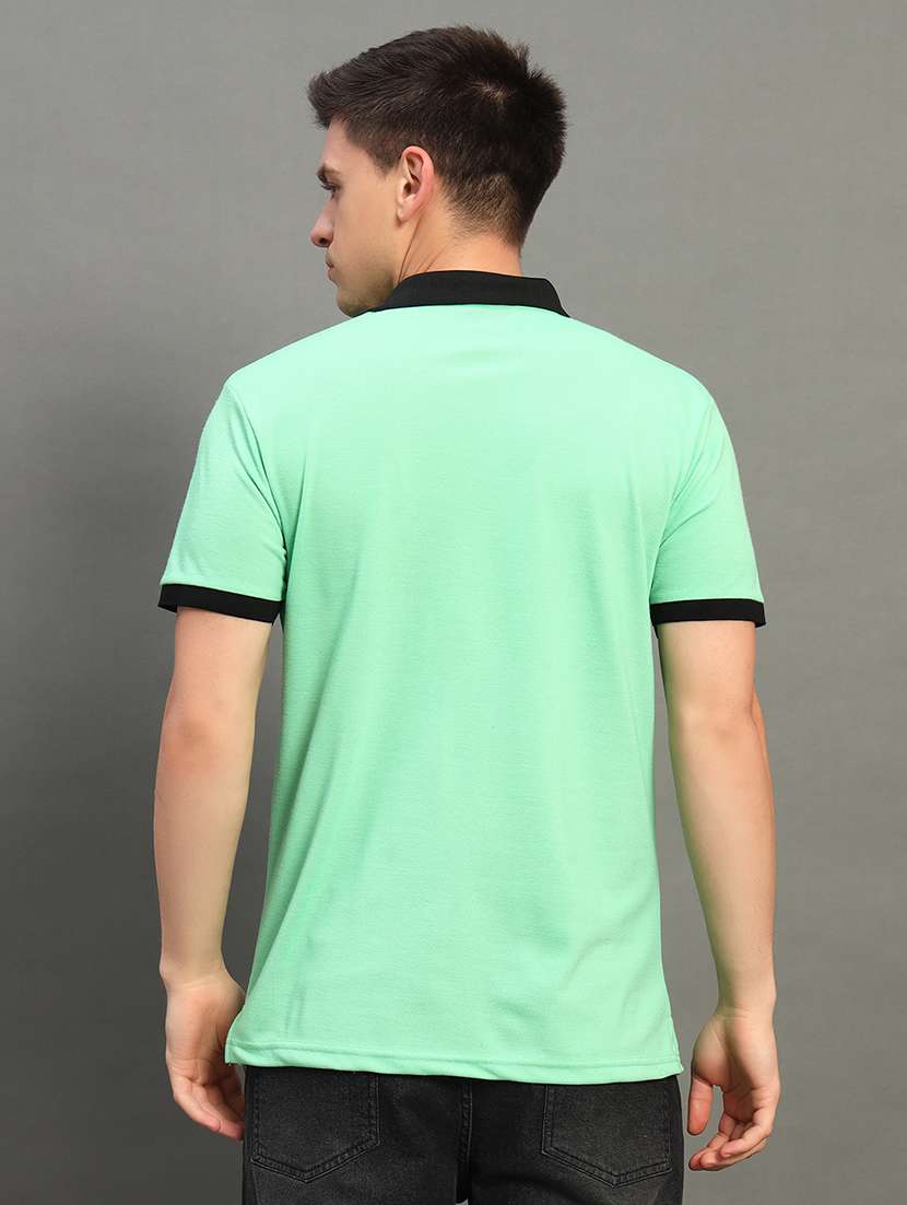 men solid short sleeve polo t-shirt - 21789599 -  Standard Image - 2
