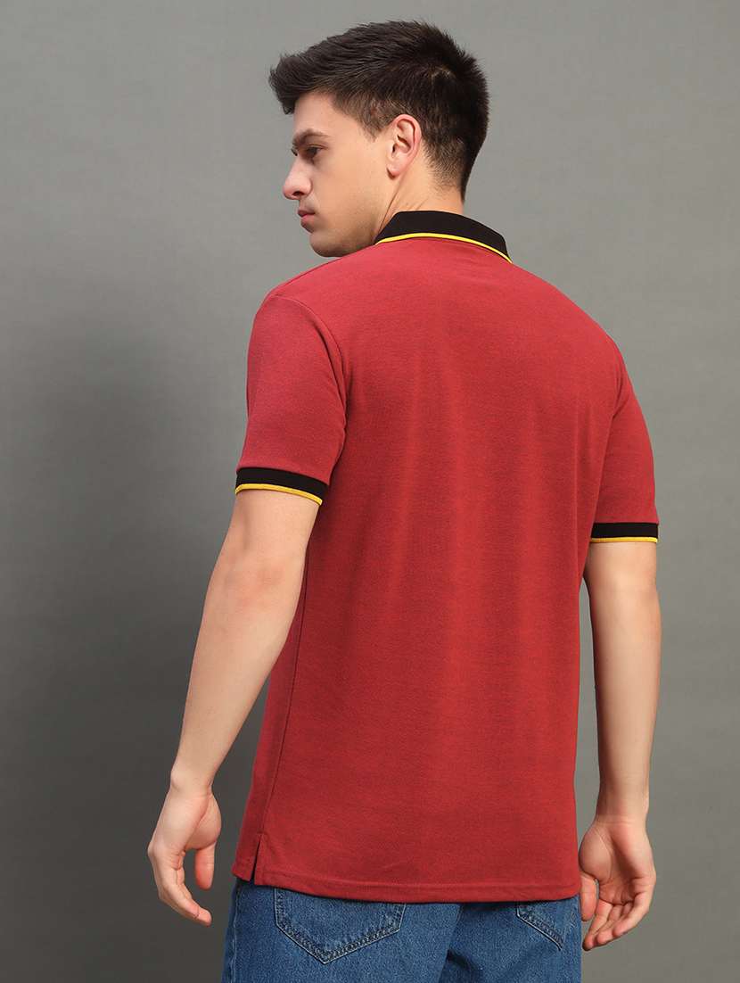 men solid short sleeve polo t-shirt - 21789600 -  Standard Image - 2