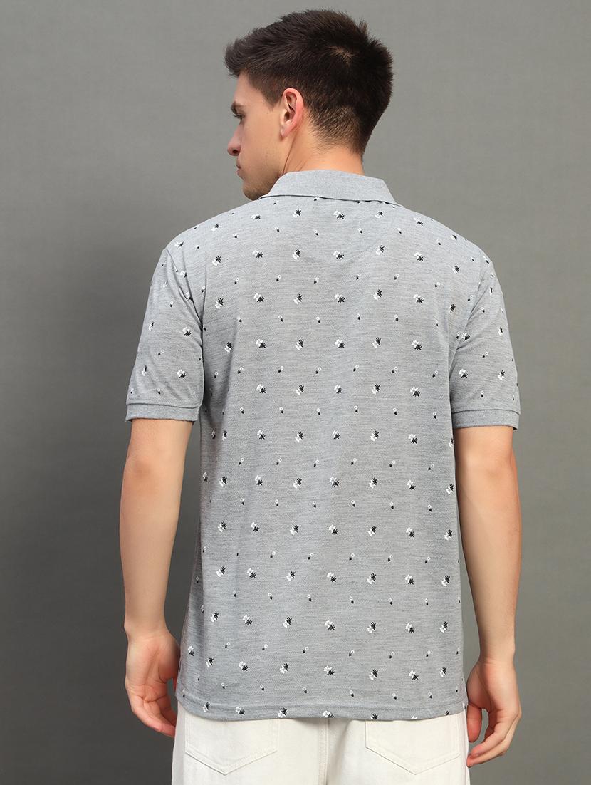 men printed short sleeve polo t-shirt - 21789602 - Standard Image - 2