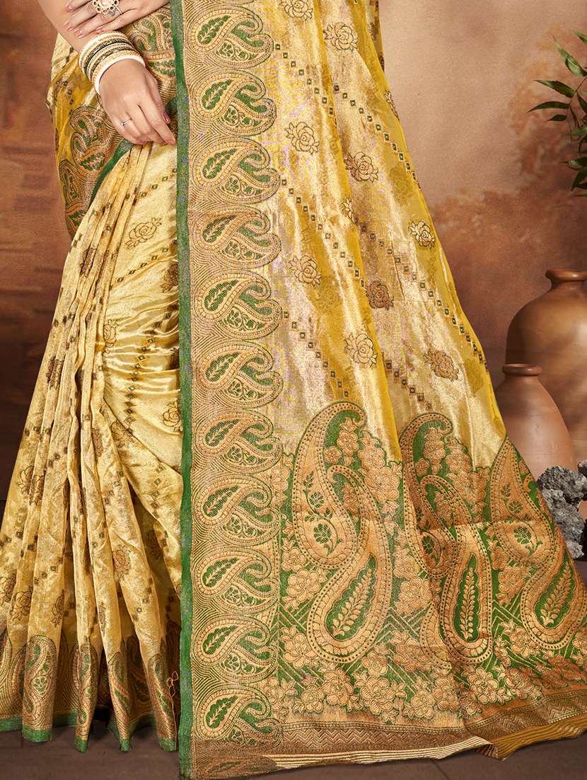 women self design banarasi festive wear saree with blouse - 21789639 -  Standard Image - 2