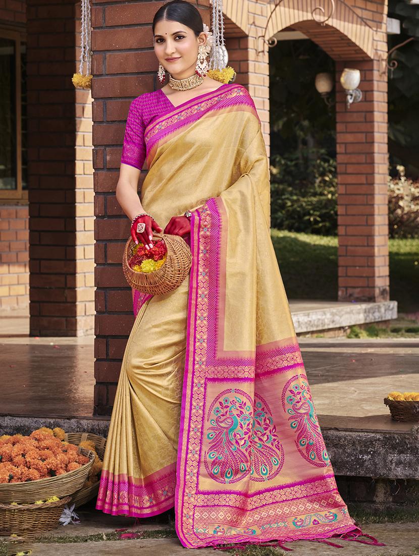 women self design banarasi saree with blouse - 21789757 - Zoom Image - 0