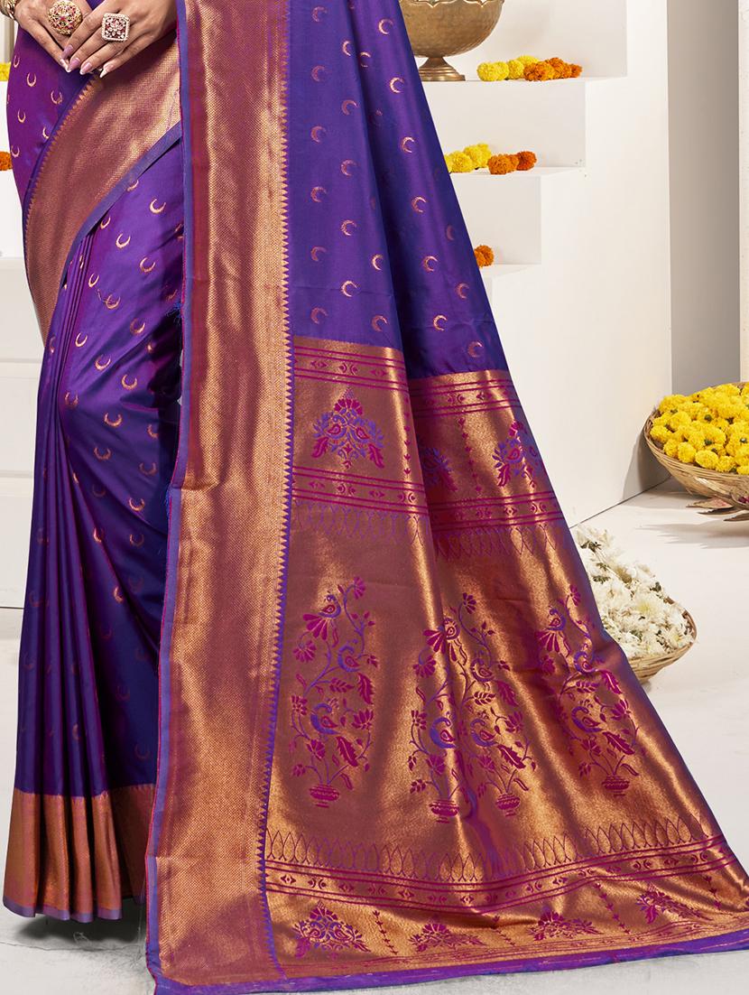 women self design paithani festive wear saree with blouse - 21789766 - Standard Image - 2