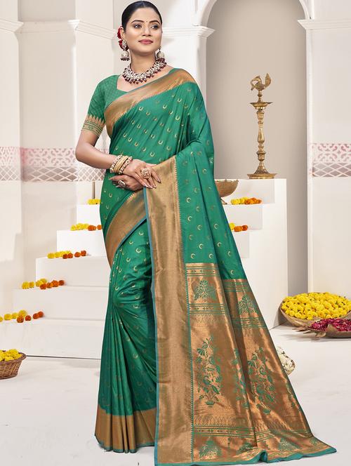 women self design paithani festive wear saree with blouse - 21789768 - Standard Image - 0