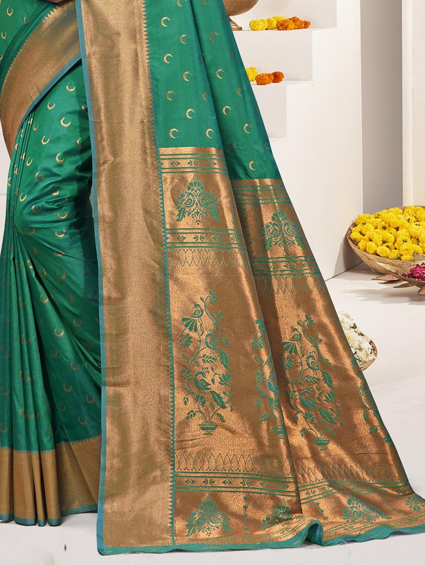 women self design paithani festive wear saree with blouse - 21789768 - Standard Image - 2
