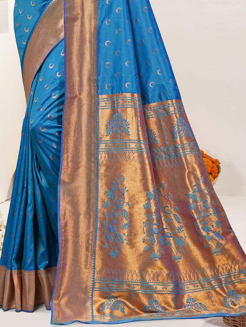 women self design paithani festive wear saree with blouse - 21789769 - Standard Image - 2