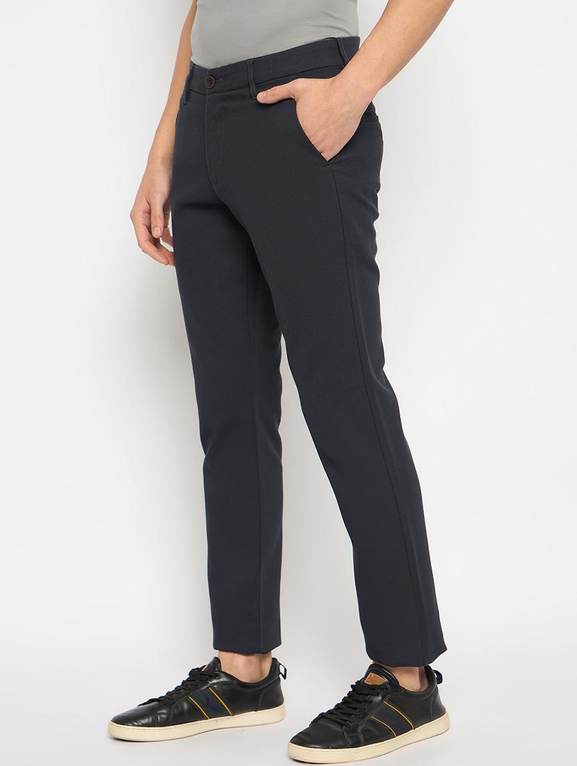 men solid mid rise casual chinos - 21790954 - Standard Image - 2