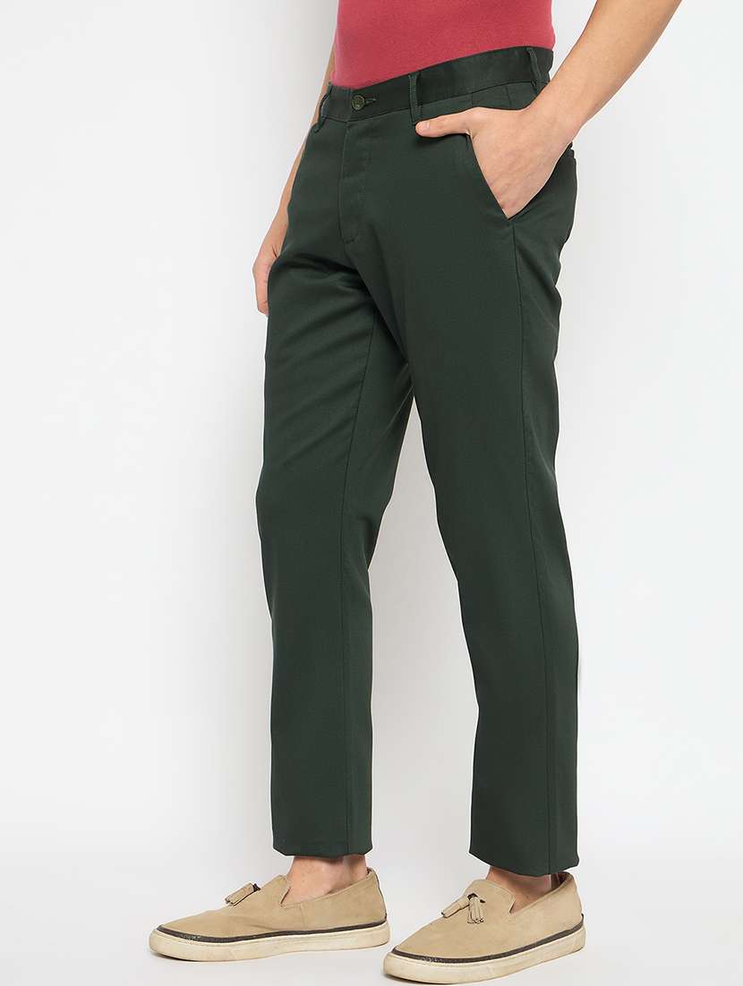 men solid mid rise casual chinos - 21790957 -  Standard Image - 2