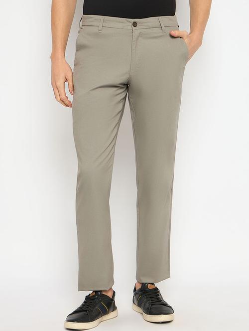 men solid mid rise casual chinos - 21790967 -  Standard Image - 0