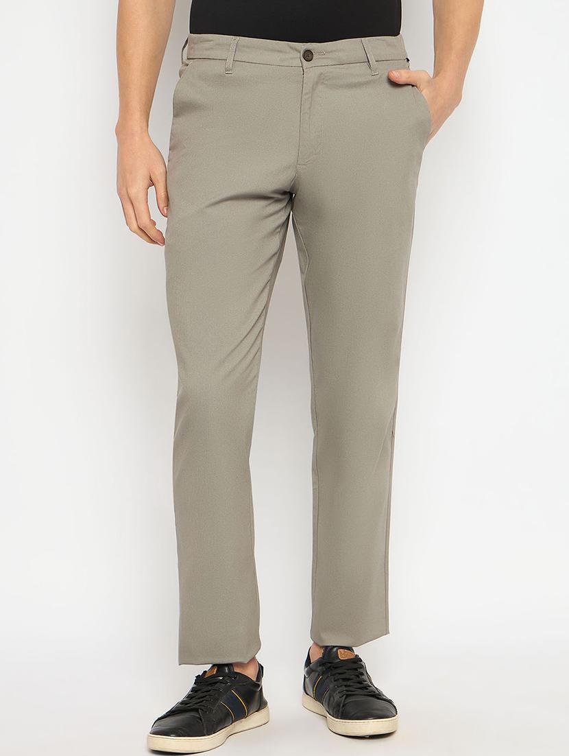 men solid mid rise casual chinos - 21790967 -  Zoom Image - 0