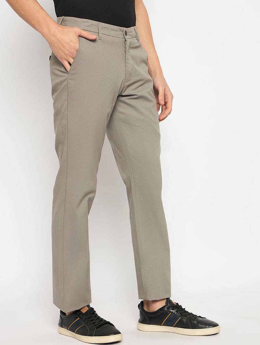 men solid mid rise casual chinos - 21790967 - Standard Image - 2
