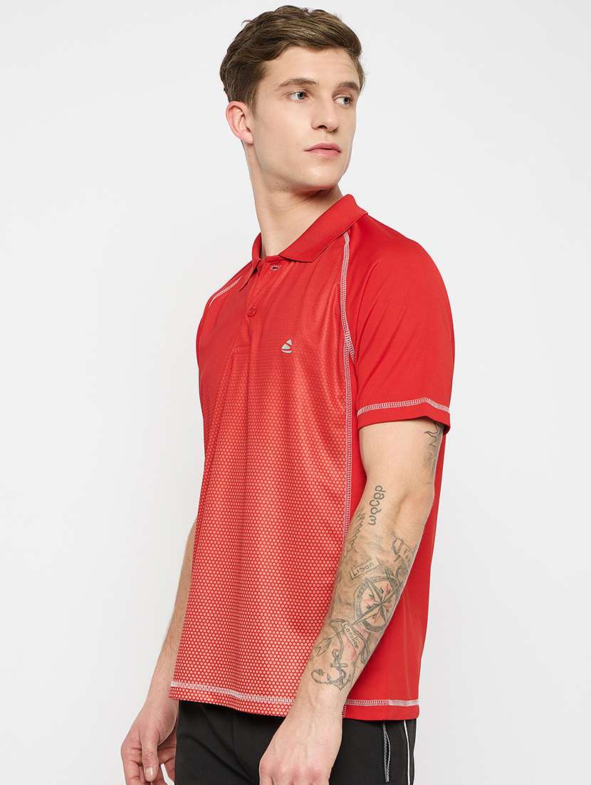 men printed short sleeves polo t-shirt - 21790980 -  Standard Image - 2