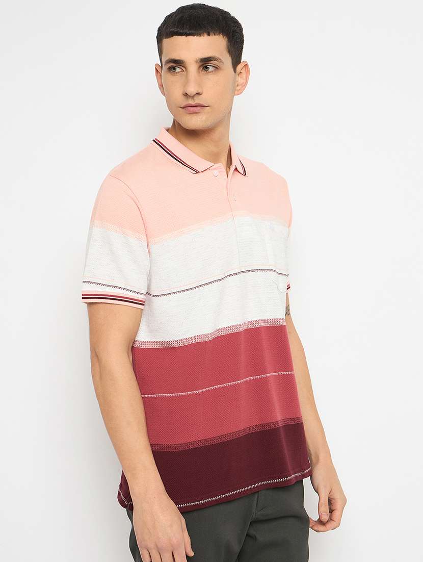 men color blocked short sleeves polo t-shirt - 21791010 -  Standard Image - 2