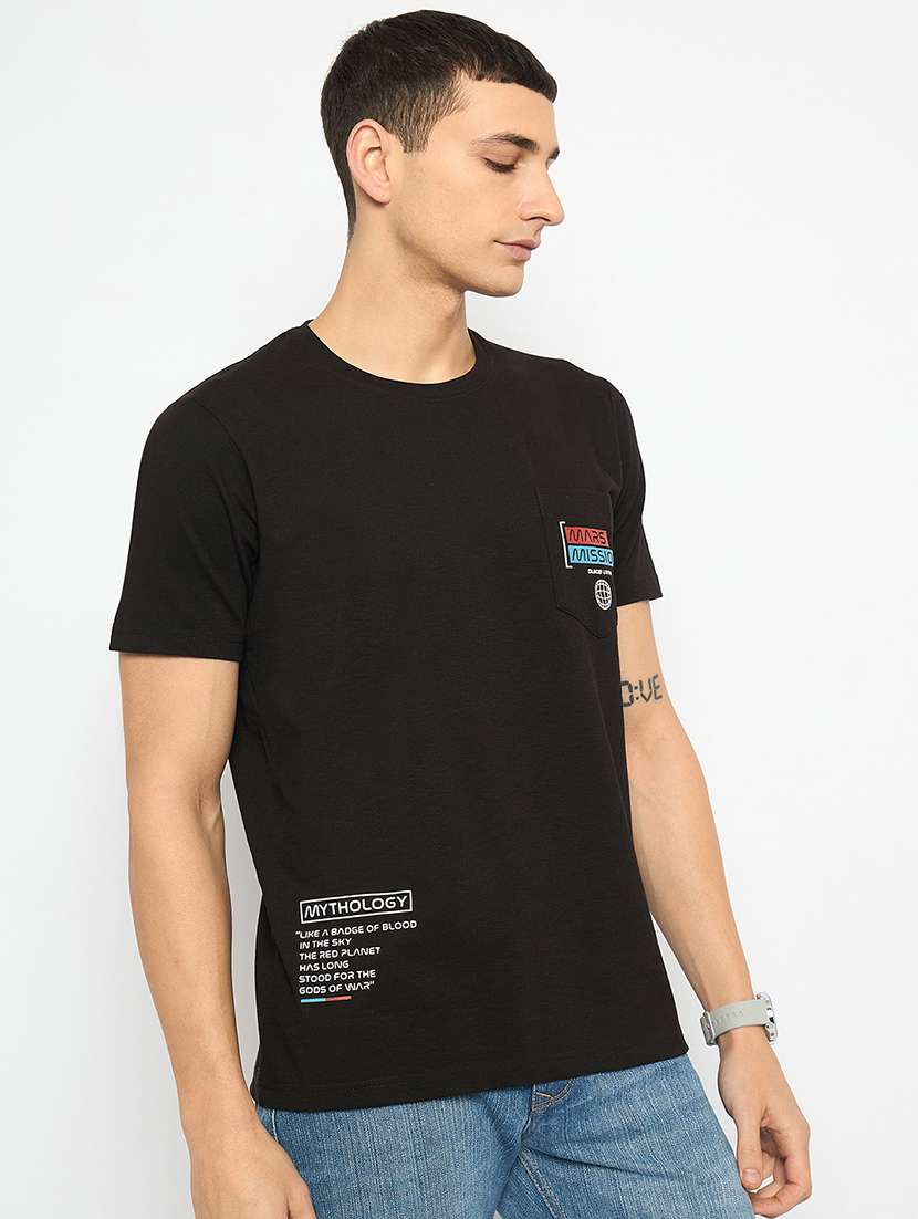 men placement print short sleeves t-shirt - 21791028 -  Standard Image - 2