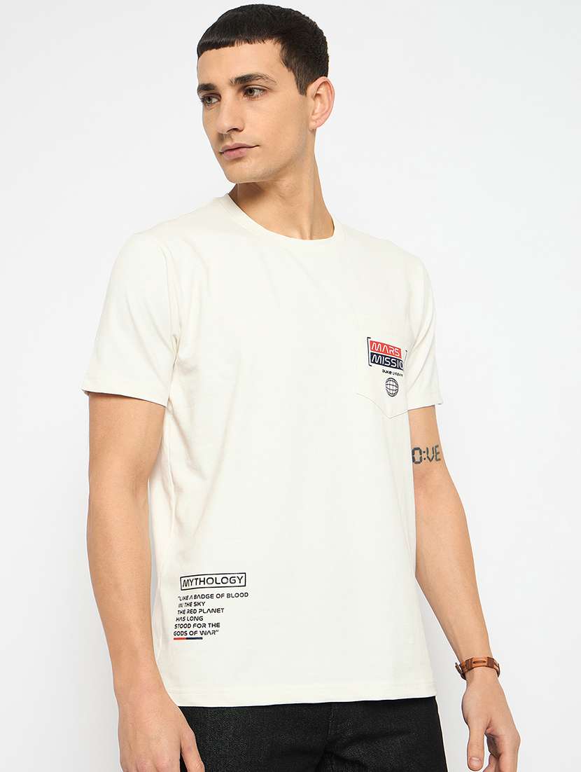 men placement print short sleeves t-shirt - 21791029 -  Standard Image - 2