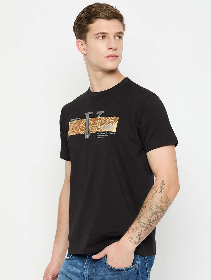 men chest print short sleeves t-shirt - 21791034 -  Standard Image - 2