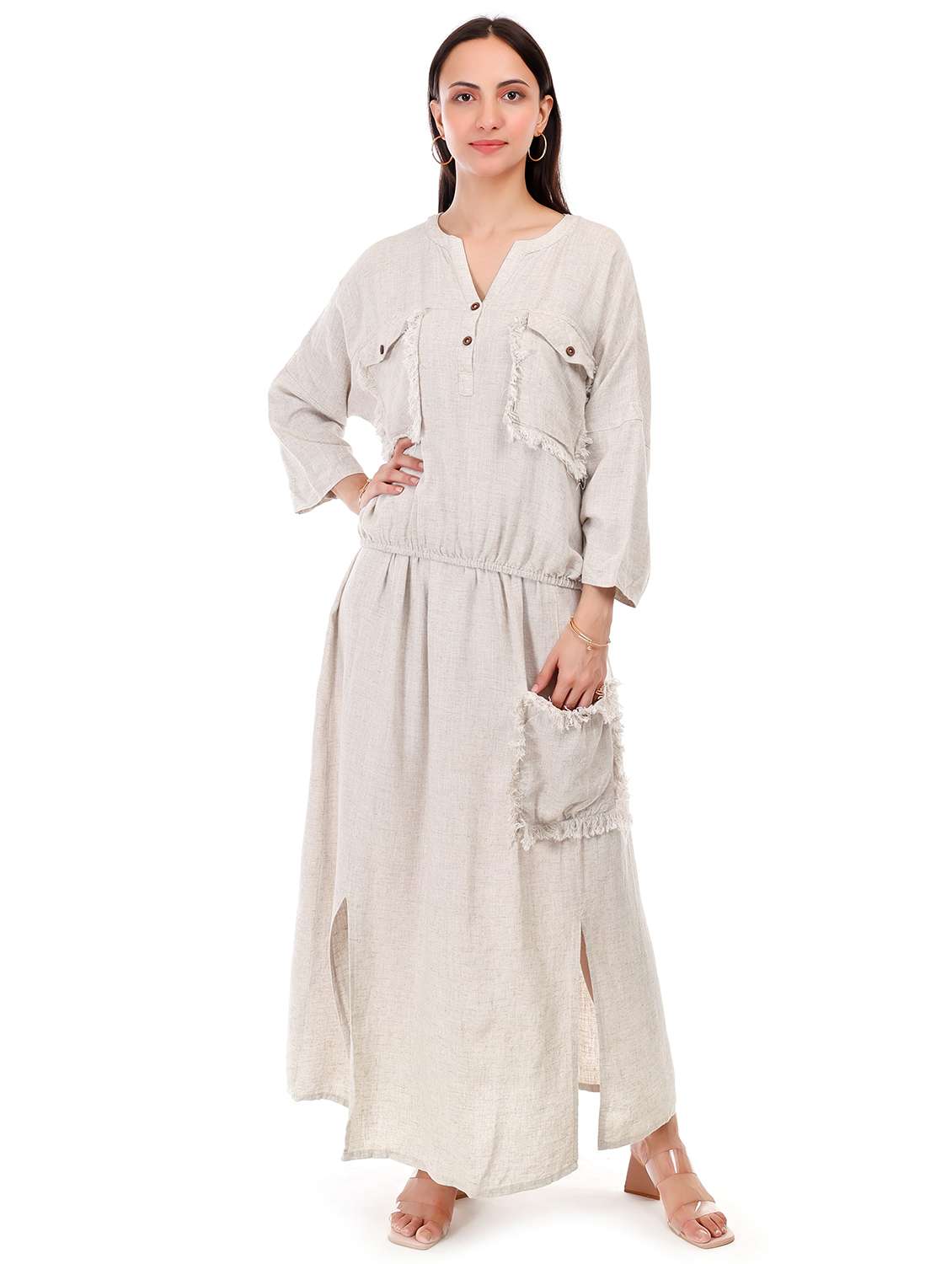 women self designed top and skirt co-ord set