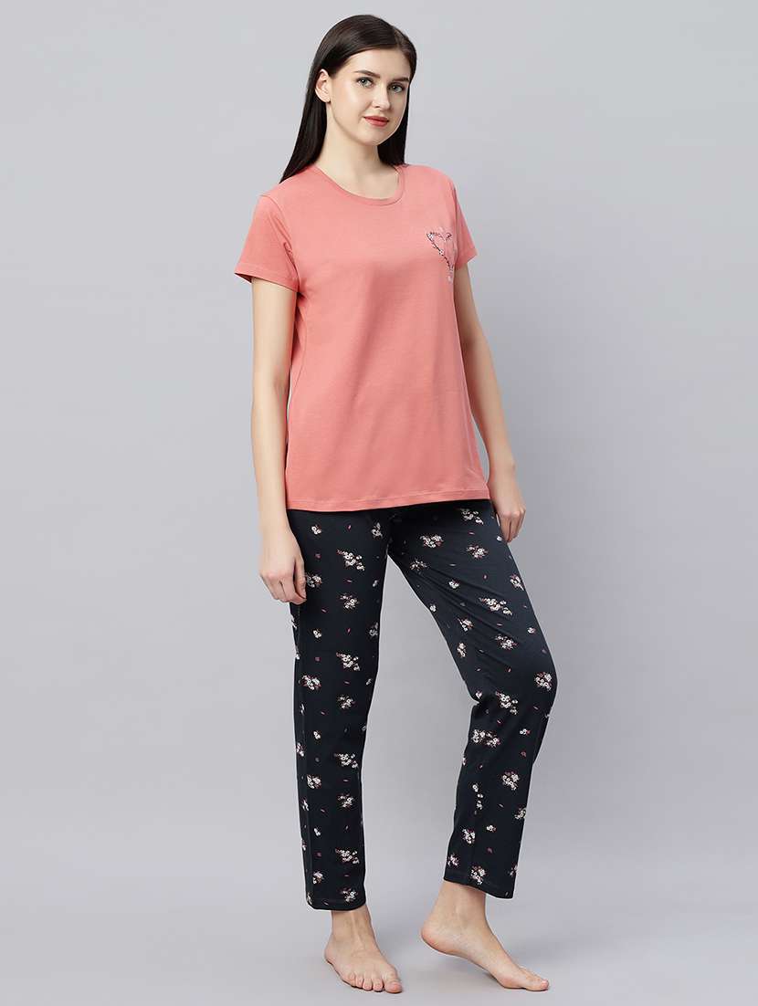 women printed nightwear pyjama set - 21791445 -  Standard Image - 2