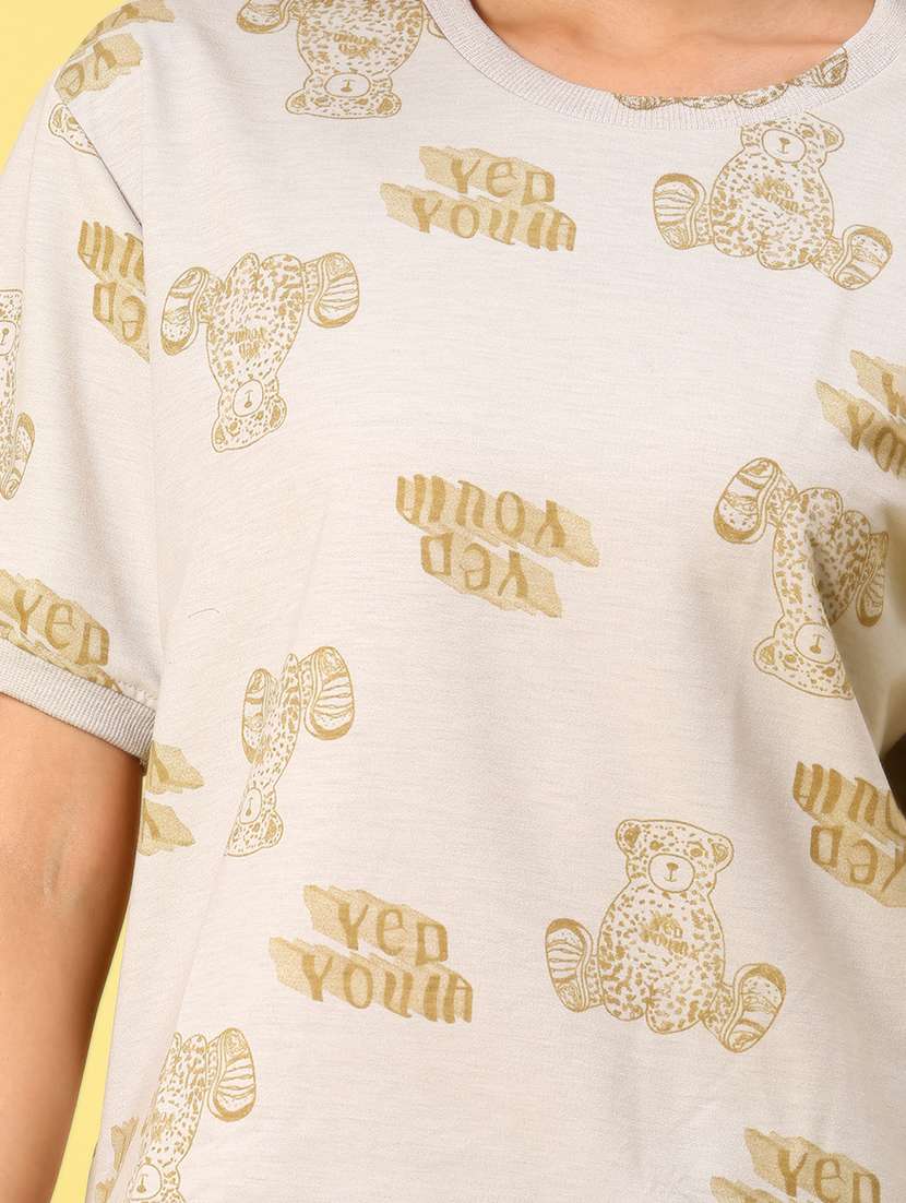 women printed short sleeve regular fit t-shirt - 21792825 -  Standard Image - 2