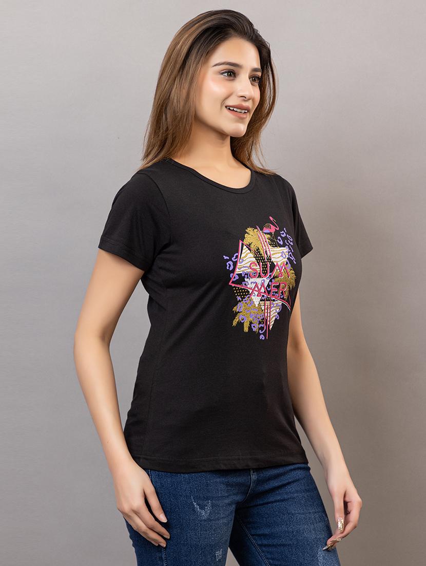women pack of 2 printed short sleeves t-shirt - 21793191 - Standard Image - 2