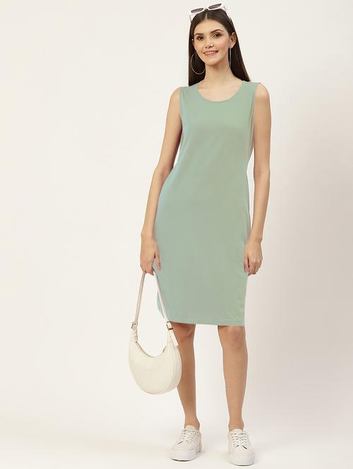 women solid sleeveless bodycon dress - 21793267 -  Standard Image - 0